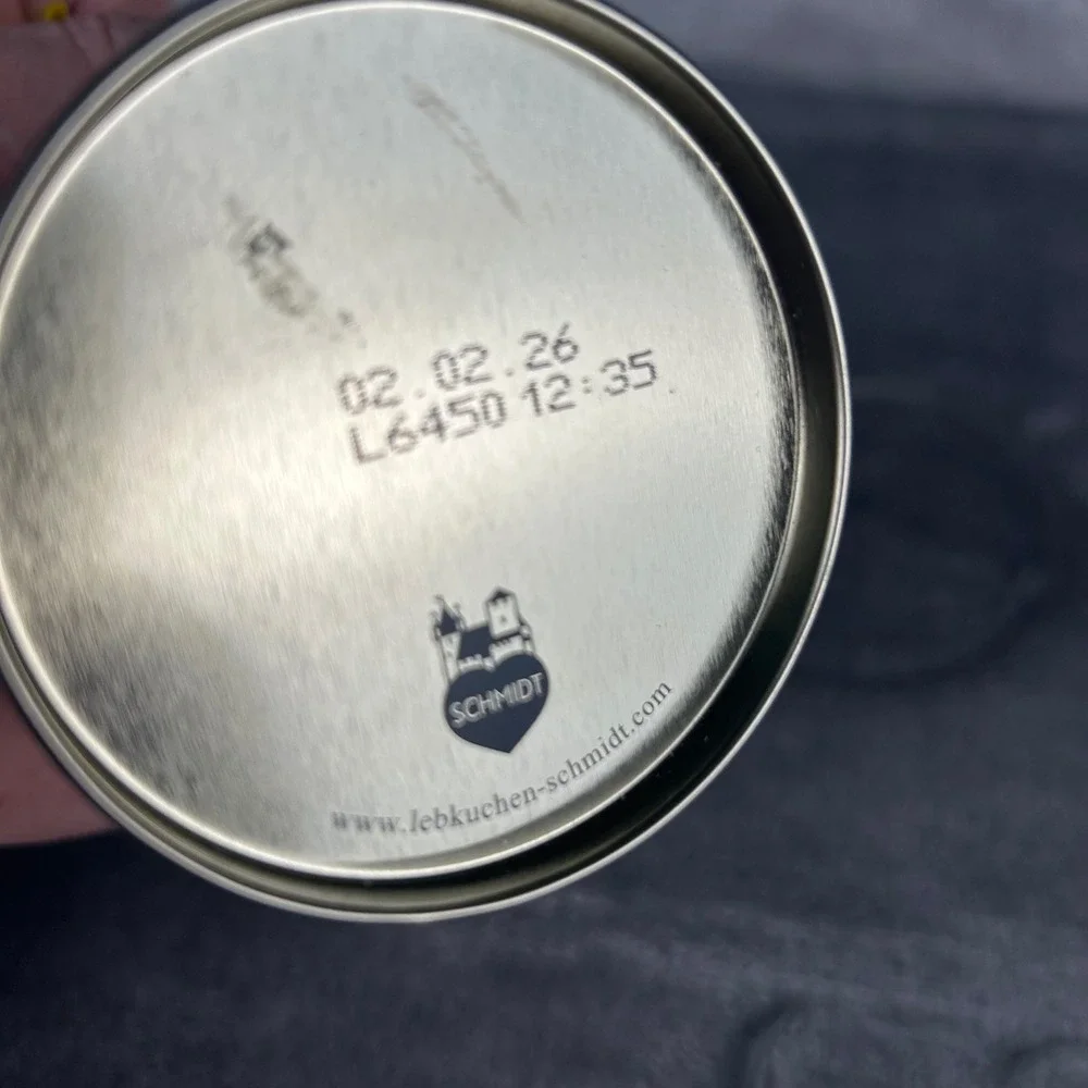 Schmidt Lebkuchen Nuremberg German Advertising‎ Biscuit Tin Domed Lid